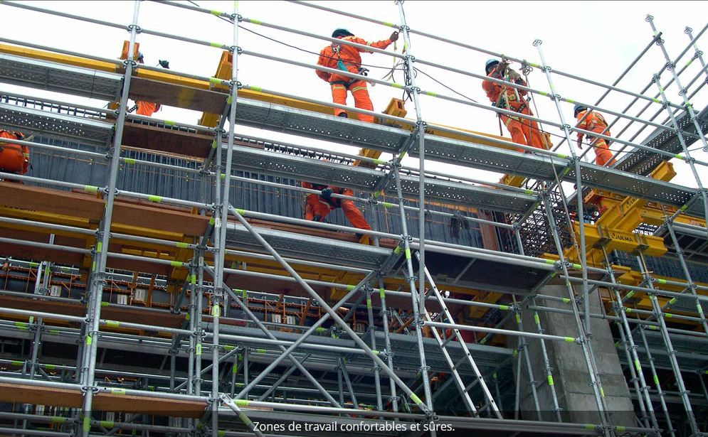 Échafaudage temporaire de chantier BRIO - mobile ou fixe - multidirectionnel avec large espace de travail_3