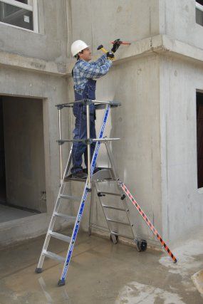 Sherpamatic fixe - plateforme de travail sécurisée en aluminium - Tubesca - hauteur d'accès/de travail maxi 3,89m_3