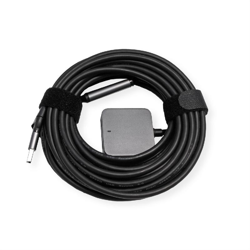 VALUE Hub USB 3.2 Gen1, 4 ports (2x A+ 2x C) avec câble prolongateur, noir, 10 m_3