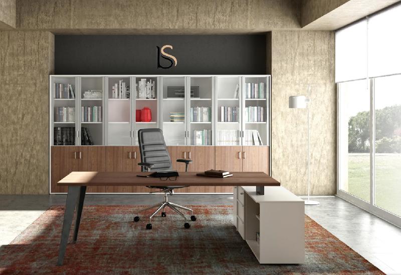 Bureau de direction sur crédence Pigreco - MARTEX - 180, Noyer canaletto, Gauche_3