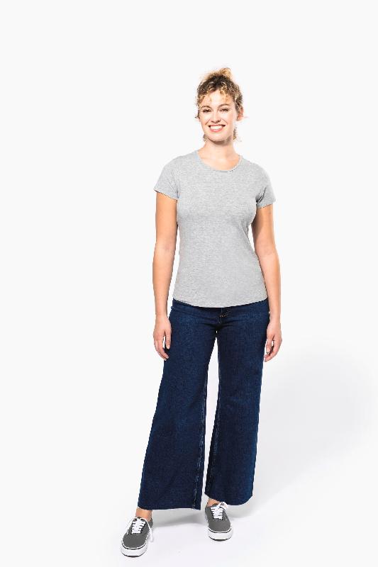 T-shirt col rond manches courtes femme - Kariban Réf: K3013 - 97% coton / 3% élasthanne - Coupe moderne_3
