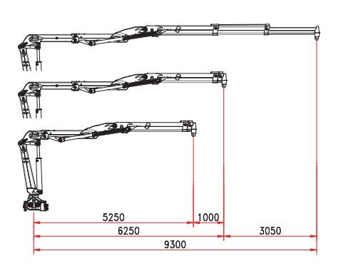 W 130 S3 - Grue auxiliaire Bob Spa - Capacité de levage 130 kNm avec extensions hydrauliques et rotation 425°_3