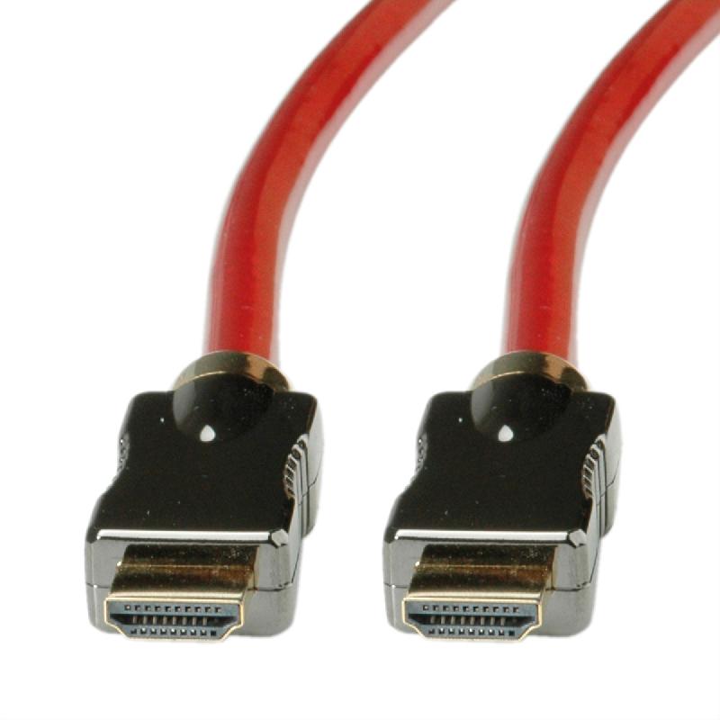 ROLINE Câble HDMI 8K (7680 x 4320) avec Ethernet, M/M, rouge, 2 m_3