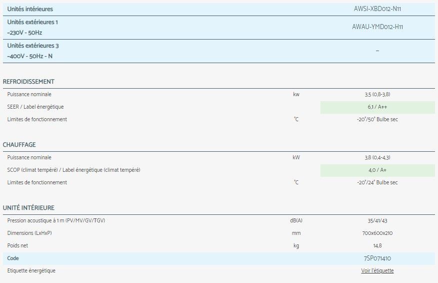 Xbd - climatiseur professionnel Airwell - double flux - console à deux sorties d'air - compatible monosplit et multisplit_3