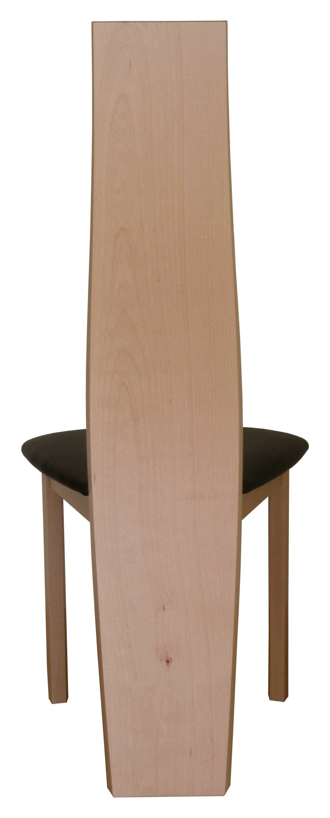 Lot de 2 chaises de salle à manger Surf - hêtre étuvé naturel et simili cuir noir - design en bois massif_3