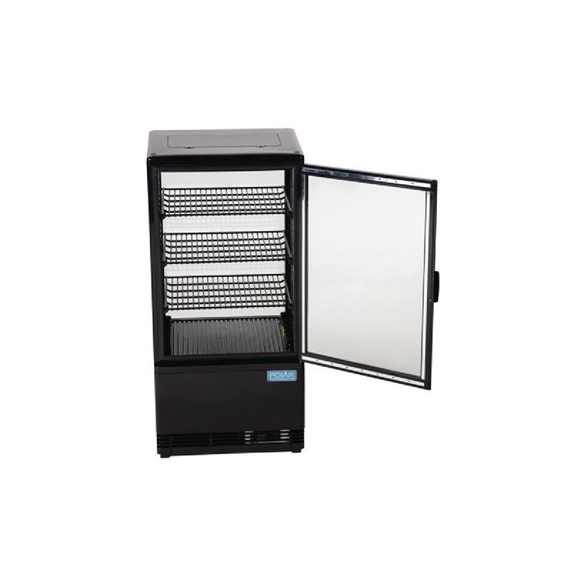 Vitrine réfrigérée positive noire Série C 68L | POLAR - CX577_3