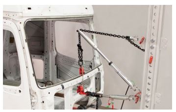 Système de redressage de banc de cabine josam, rajout parfait pour presse à cadre sur un large éventail de marques de camions - série jo_3