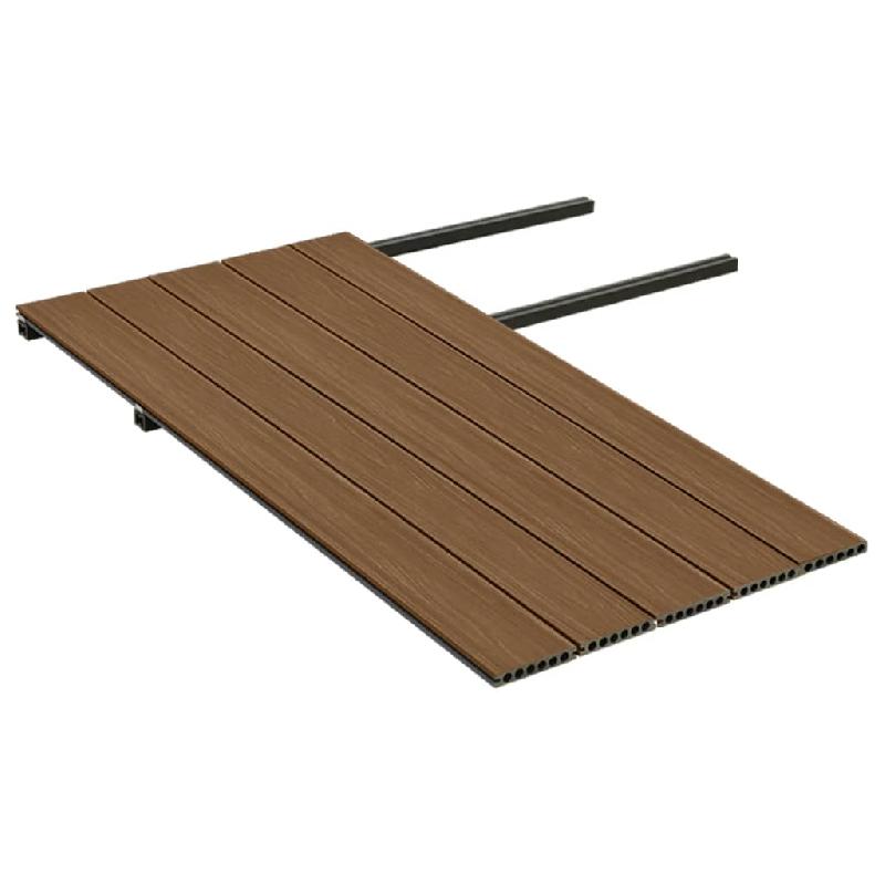 Vidaxl panneaux de terrasse et accessoires wpc marron/gris 10 m² 2,2 m 3070463_3