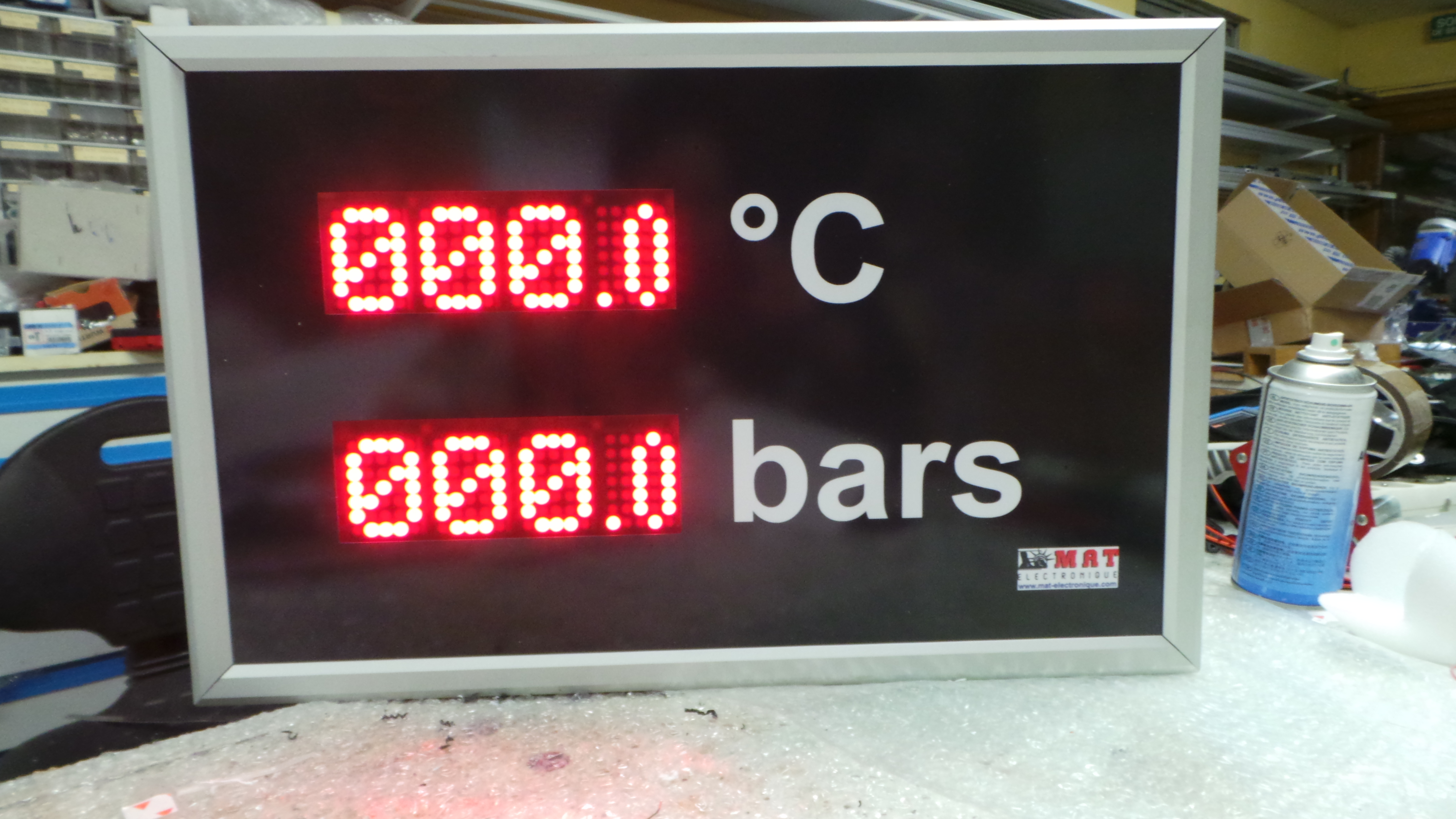 Afficheur lumineux LED pour afficher heure, date, température(s), chronomètre - MHD - MHDC - MHDT et MHD2T_3