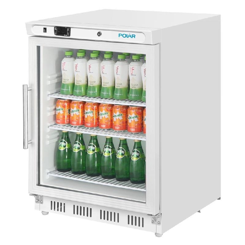 Armoire réfrigérée positive vitrée dessous de comptoir Série C 150L blanc - Polar - CZ785_3