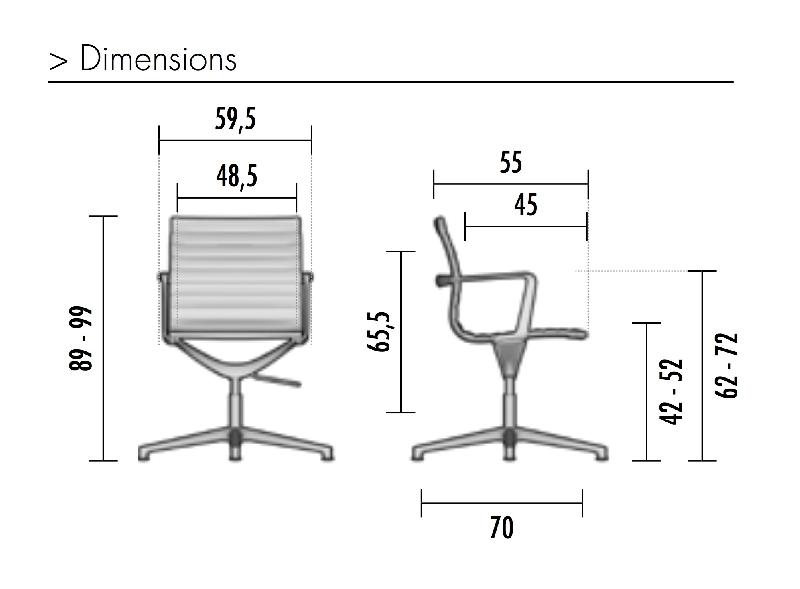 Siège de réunion design Evole - Mobel Linea - Noir_3