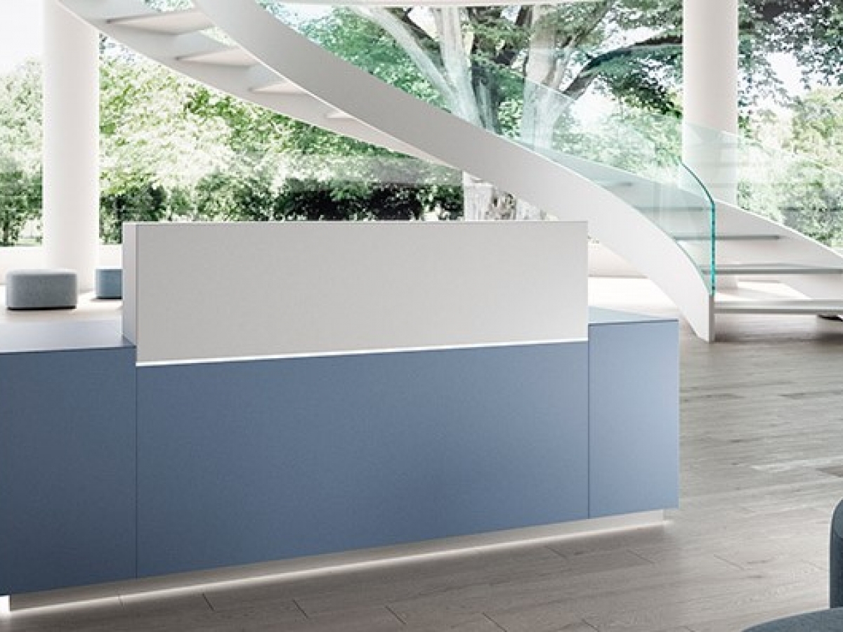 Banque d'accueil rétro-éclairée et design - Z1 - Modularité, options LED et finitions variées_3