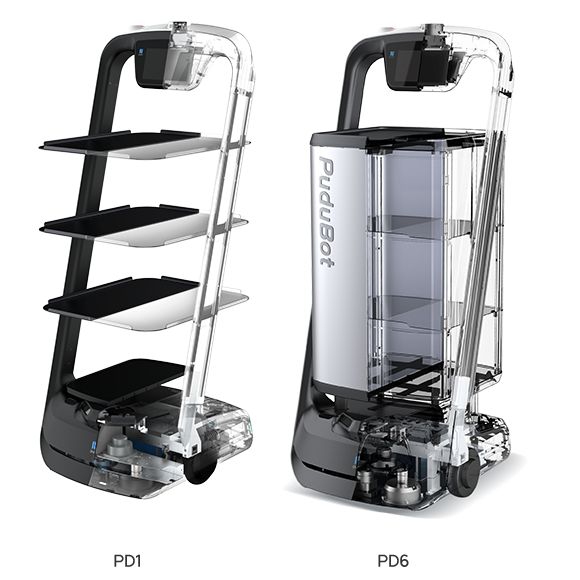 Pudubot - robot de service - Pudu Robotics - plateau métallique ajustable PD1 42x50 cm et PD6 35x40 cm_3