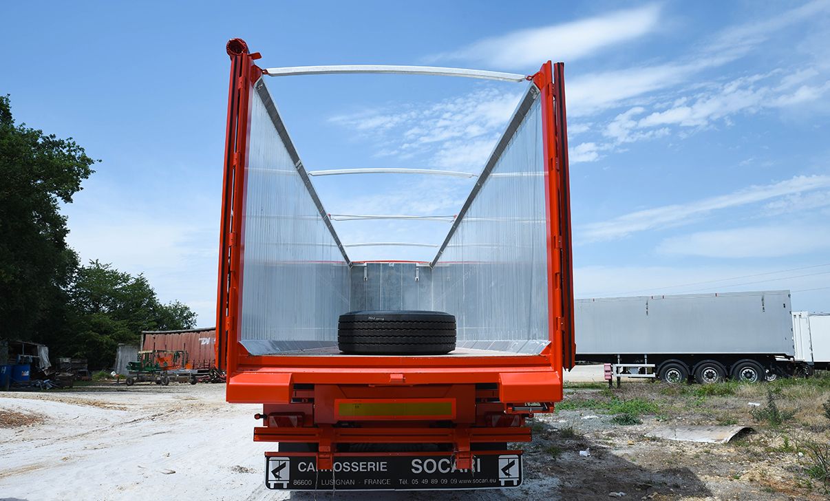 Remorque benne en acier Hardox pour déchets lourds