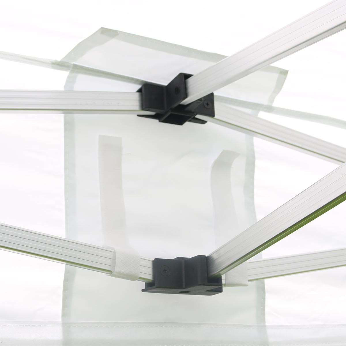 Tente pliable 3x3m anti-UV en aluminium anodisé