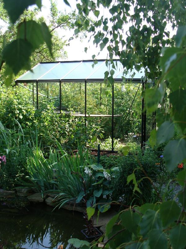 R205h Retro (noir) - Serre de jardin à parois droites en aluminium avec verre sécurit 4mm et embase autoportante_3