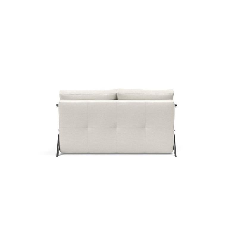 Canapé convertible design Cubed 02 Chrome - Innovation Living - 200x140 cm - Tissu Vivus Dusty Off White_3