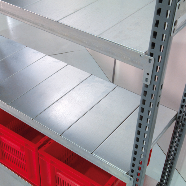 Rayonnage avec tablettes galvanisées pour le stockage de produits de faible densité - PROFILPLUS_3
