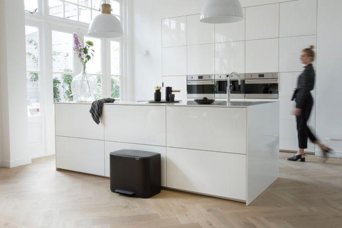 Poubelle à pédale Brabantia Bo - 23 + 11 litres - Matt Black UGS121227_3