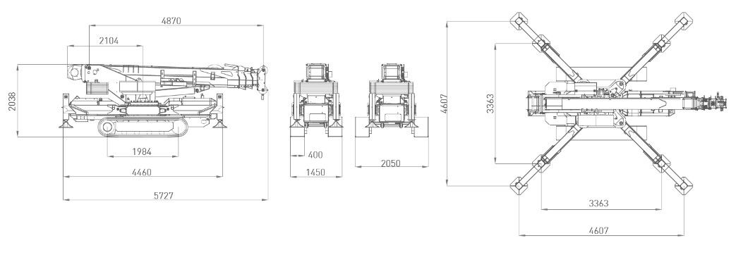 Spx1280 - mini grue - Jekko - capacité maximale 8000 kg - hauteur de travail 26,6 m_3