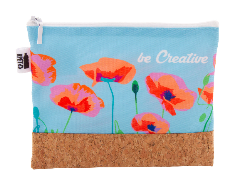 Trousse de maquillage personnalisée - polyester RPET 600D et liège naturel - impression sublimation_3