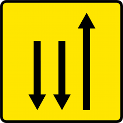 Panneau de voirie temporaire KD9 ex1 - Changement de chaussée ou de trajectoire - Signalisation de déviation_3