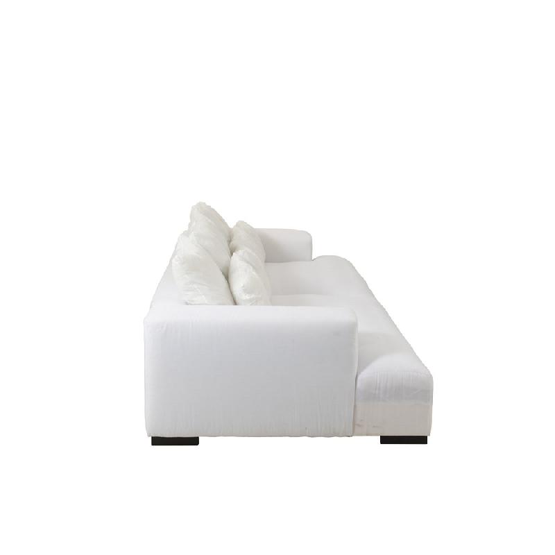 Canapé design modulable LITA - 9 coussins XXL - Blanc - Structure en bois massif - Dimensions 330x145x70 cm_3