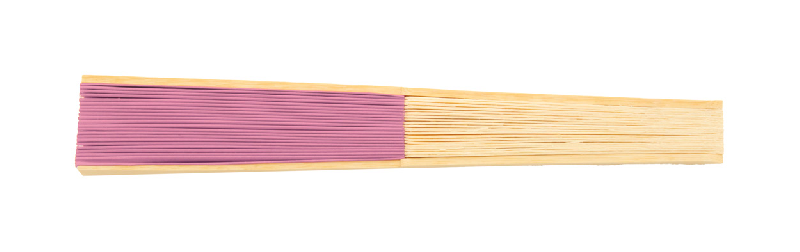 Éventail en papier - branches en bambou - couleur fuchsia - poids 17,3g_3