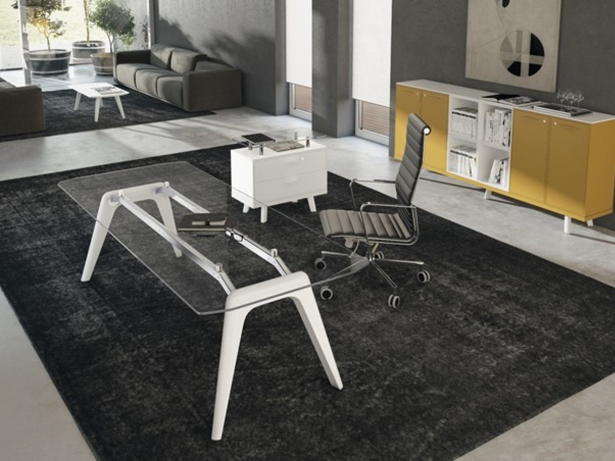 Bureau de direction design et élégant - RAIL - Made in Italy - Finitions haut de gamme_3