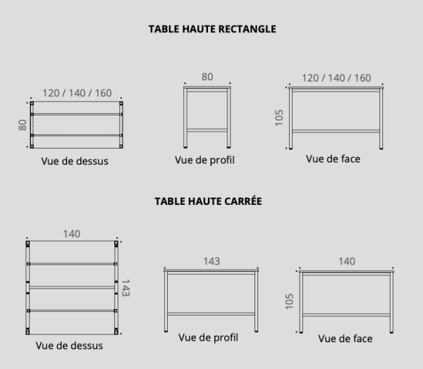 Table haute - Astrolite - Buronomic - Polyvalente et robuste avec finitions variées_3