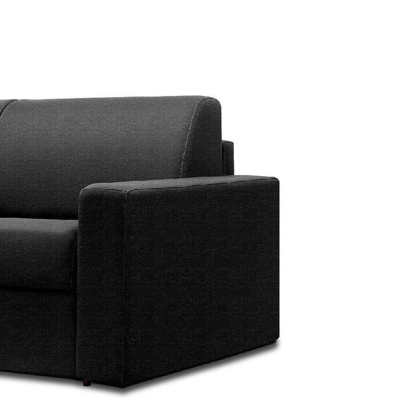 Canapé convertible express CRÉPUSCULE - Matelas 120 cm Comfort BULTEX® - Tweed gris graphite - Fabrication italienne_3