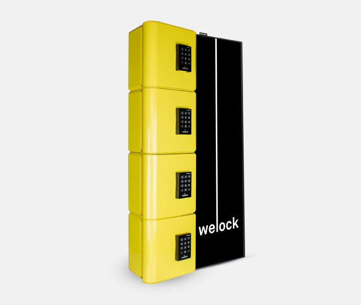 Borne de recharge pour téléphones welock, 4 casiers, fermeture à code_3