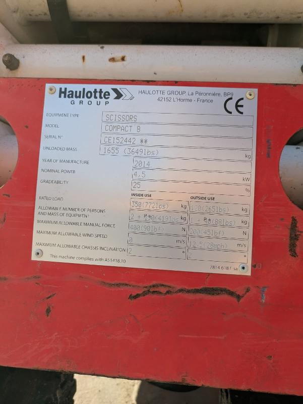 Nacelle ciseaux HAULOTTE compact 8 occasion_3