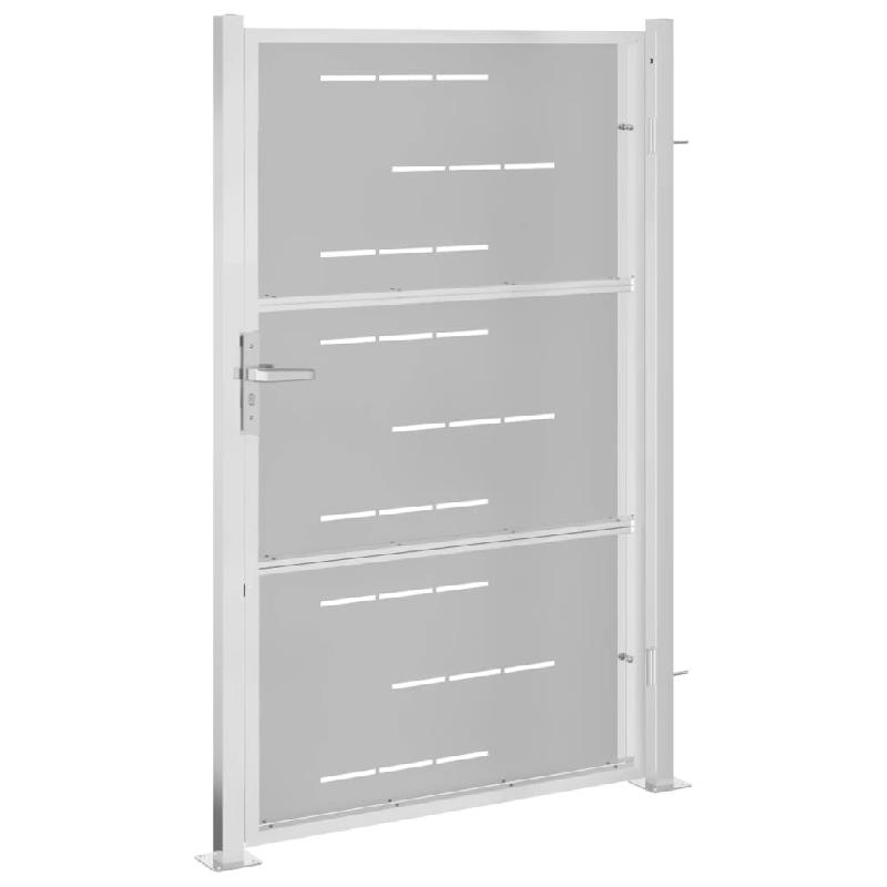 Vidaxl portail de jardin 100x150 cm acier inoxydable 376483_3