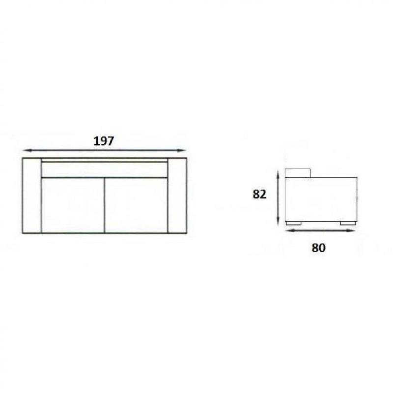 Canapé 3 places design scandinave AYA - accoudoirs chêne - tissu bleu pétrole - L197 x H82 x P80 cm_3