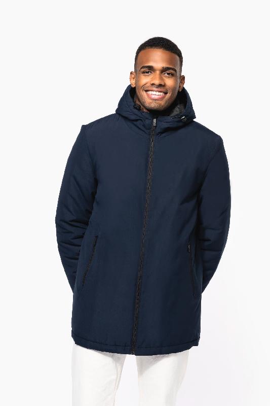 Parka à capuche recyclée unisexe - Réf: K6152 - 100% polyester, déperlant, intérieur matelassé_3