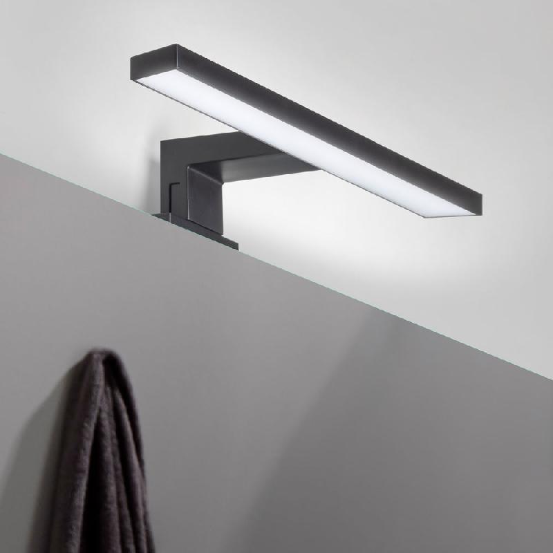 Spot LED pour miroir de salle de bain Virgo - design extra-plat - 230V AC - IP44 - finition noire_3
