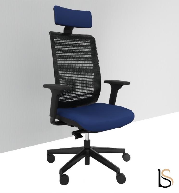 Fauteuil Manager Wi max dossier résille - Sokoa - Bleu, Oui, Non, Classique_3