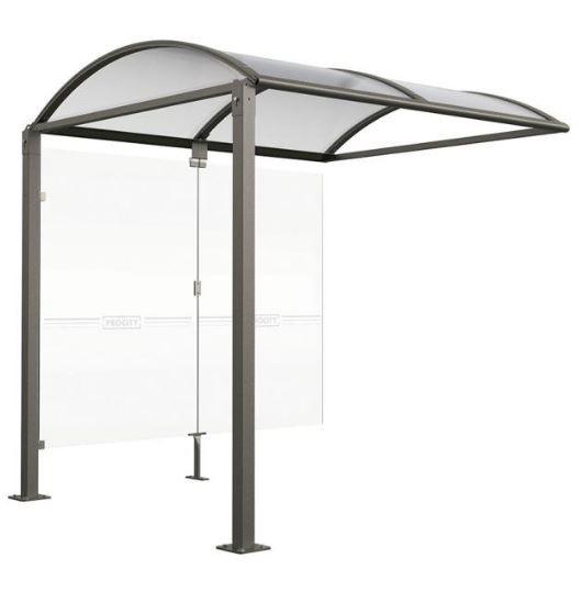 Abri vélos Voûte Verre - Structure acier galvanisé - Toiture aluminium et polycarbonate anti-UV_3