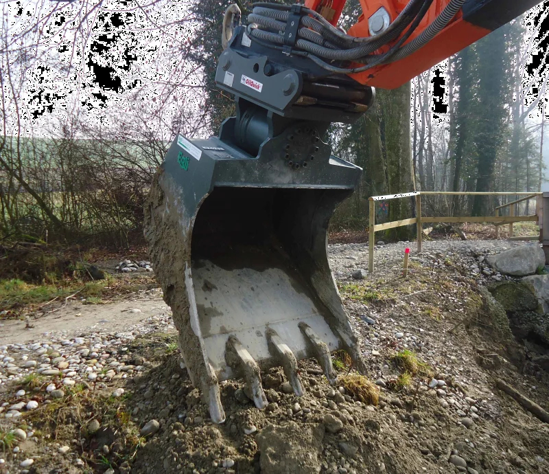 Godet de creuse orientable Egli - pivot 50° des deux côtés - pour pelle 8.5-23t_3