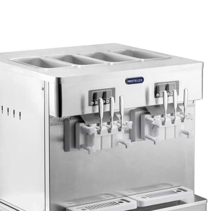 Machine à Glace Italienne 4 parfums + 2 mix - 70 L/h - refroidissement à air - 5,4kW_3