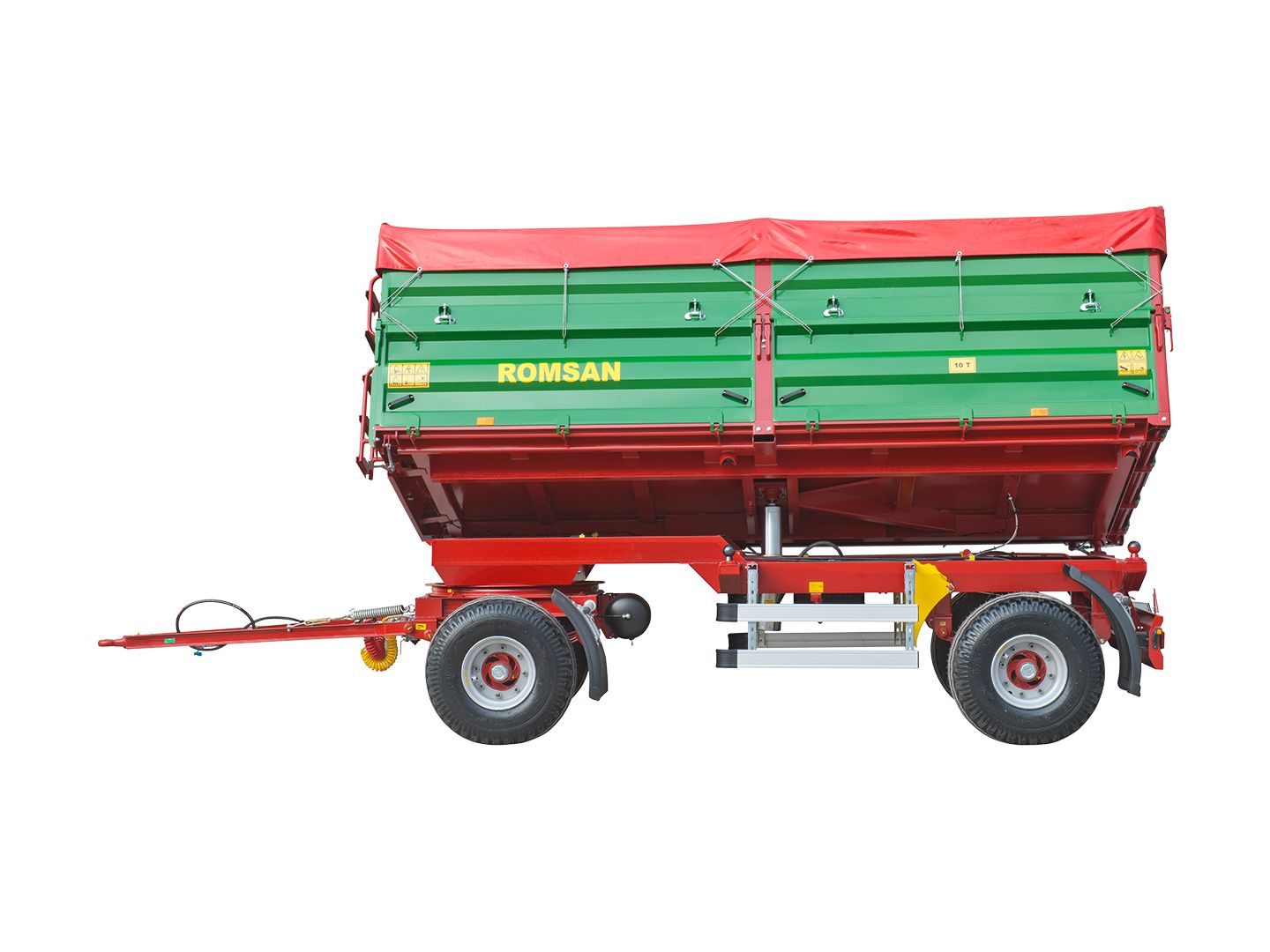 R 100 csga benne agricole à double essieu - romsan - capacité de 10000 kg_3