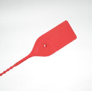 Scellé PP à tige crantée ronde - Longueur 330 mm - Tige Ø3.5 mm - Platine 30x35 mm - Rouge_3