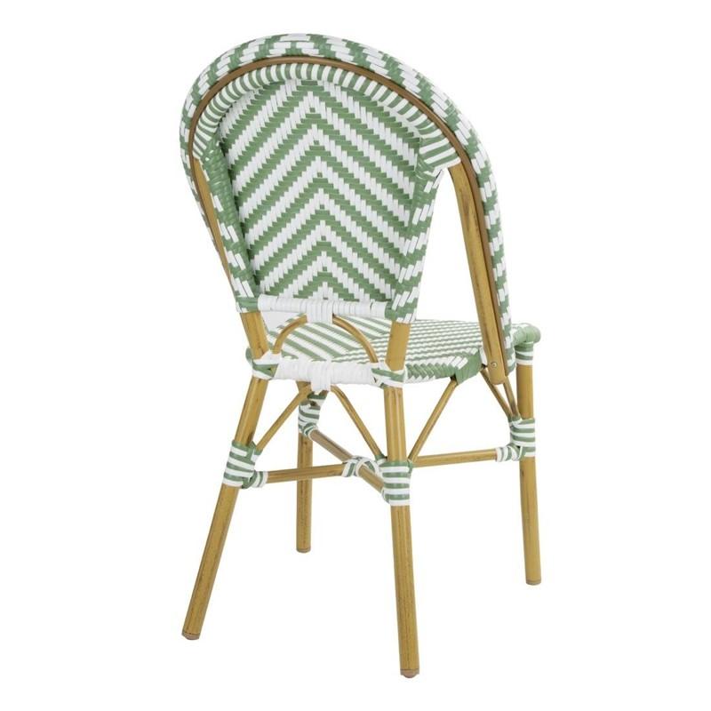 Chaises style parisien en rotin vert clair - Lot de 2 - FU535 | Bolero_3