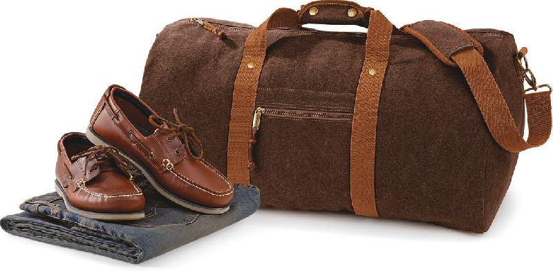Sac de voyage vintage en toile - Réf: QD613 - Marque Quadra - Plusieurs couleurs disponibles_3