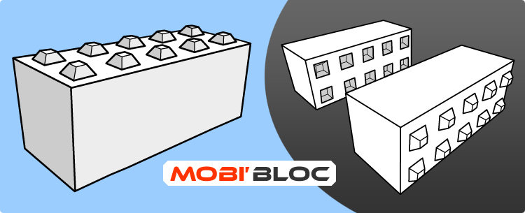 Blocs de béton empilables pour murs de dénivellement