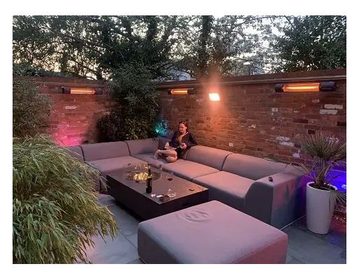 Radiant infrarouge California - 2 réglages de puissance, lampe chauffante au carbone, IP65_3