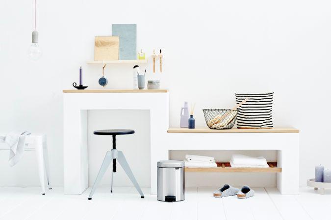 Poubelle à pédale newIcon -5 litres - Matt Steel Fingerprint Proof - Design intemporel pour salle de bains, toilettes, chambre de bébé_3