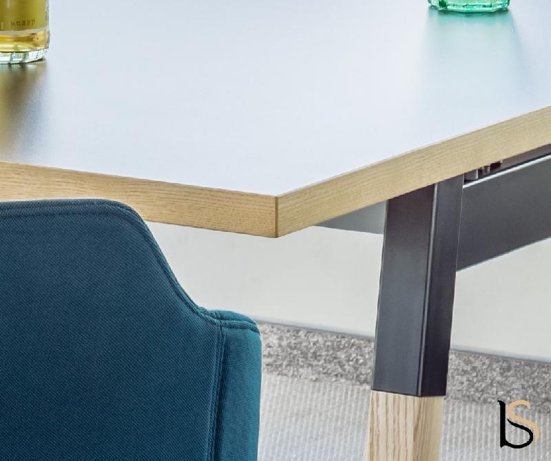 Table rectangulaire pieds en bois Ogi - MDD. - Anthracite, Avec mediaBox_3