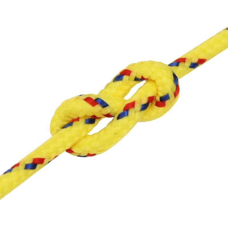 Vidaxl corde de bateau jaune 2 mm 25 m polypropylène 152582_3